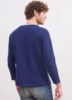 SAINT JAMES T-shirt Marin Guildo - Col Bateau, En Coton épais (MARINE) -Chic Marin Soldes 2503 GUILDO U A MARINE 10