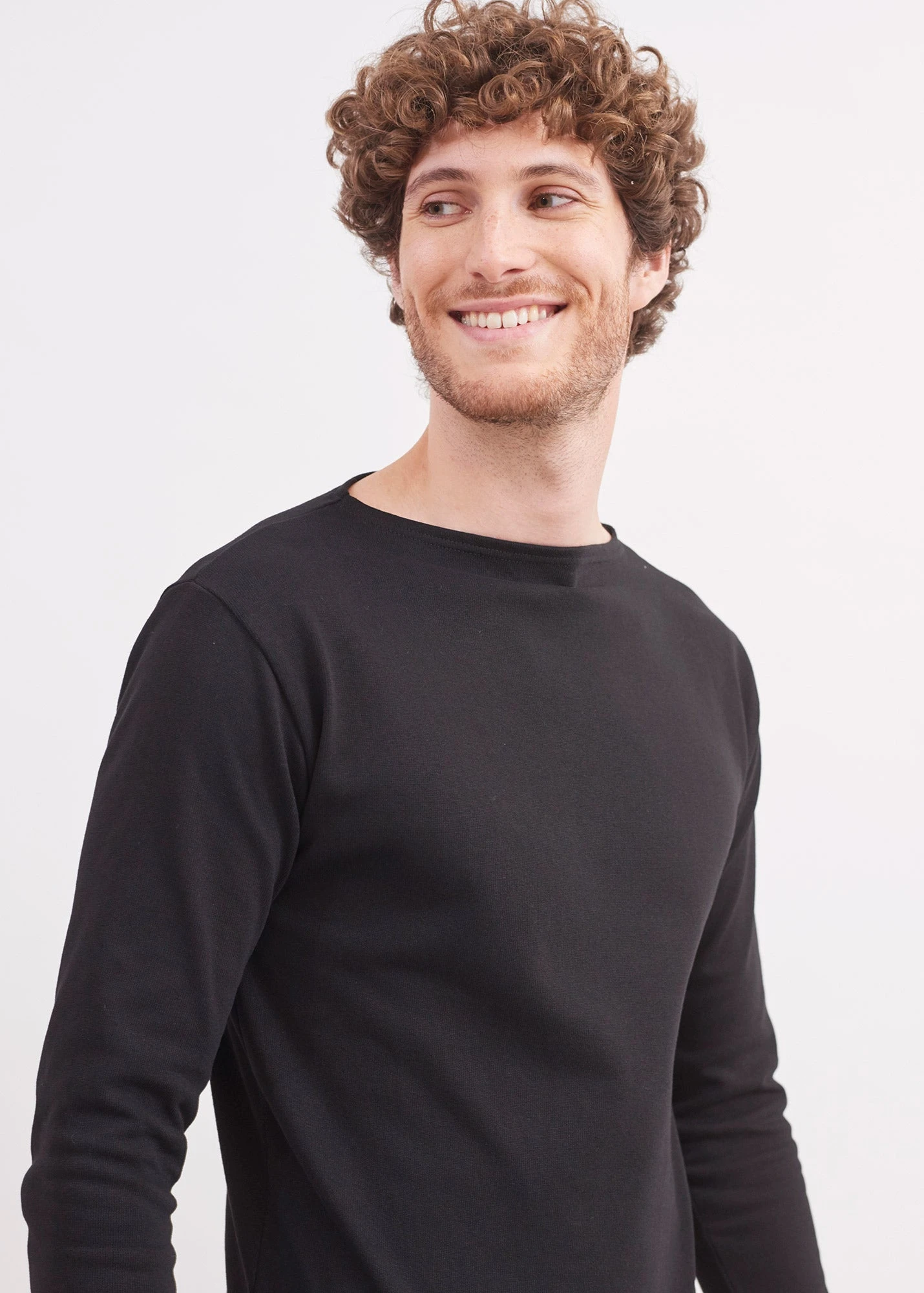 SAINT JAMES T-shirt Marin Guildo - Col Bateau, En Coton épais (NOIR) 2 SAINT JAMES T-shirt Marin Guildo - Col Bateau, En Coton épais (NOIR)