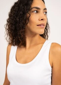 SAINT JAMES Débardeur Bastia - Coupe Ajustée, En Coton (BLANC) -Chic Marin Soldes 2517 CU E shop BD 11