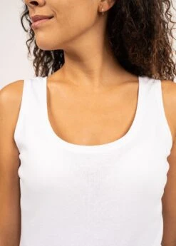 SAINT JAMES Débardeur Bastia - Coupe Ajustée, En Coton (BLANC) -Chic Marin Soldes 2517 CU E shop BD 12