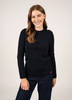 Pull Marin Brégançon à Coudières - SAINT JAMES X Comédie Française (NAVY) 9 Pull Marin Brégançon à Coudières - SAINT JAMES X Comédie Française (NAVY) -Chic Marin Soldes 2595 CC NAVY E shop BD 03