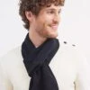 SAINT JAMES Echarpe Unie Duguay - En Laine Mélangée (NAVY) -Chic Marin Soldes 2946 NAVY E shop BD 2