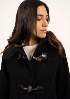 SAINT JAMES Duffle-coat Venus - En Drap De Laine, à Motifs Chevrons (NAVY) -Chic Marin Soldes 3037 CC E shop BD 5