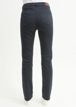 SAINT JAMES Pantalon Taille Haute Mimosa - Coupe Slim En Coton Stretch (NAVY) -Chic Marin Soldes 3101 NAVY E shop BD 5