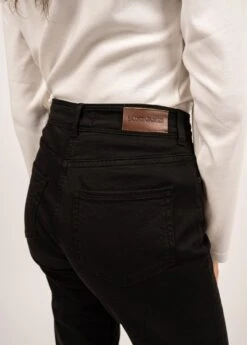 SAINT JAMES Pantalon Taille Haute Mimosa - Coupe Slim En Coton Stretch (NOIR) -Chic Marin Soldes 3101 16 E shop BD 9