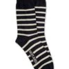 SAINT JAMES Chaussettes Marinières - En Jersey De Coton (MARINE/ECRU) -Chic Marin Soldes 3451 PIEDS RAYES A MARINE ECRU 01