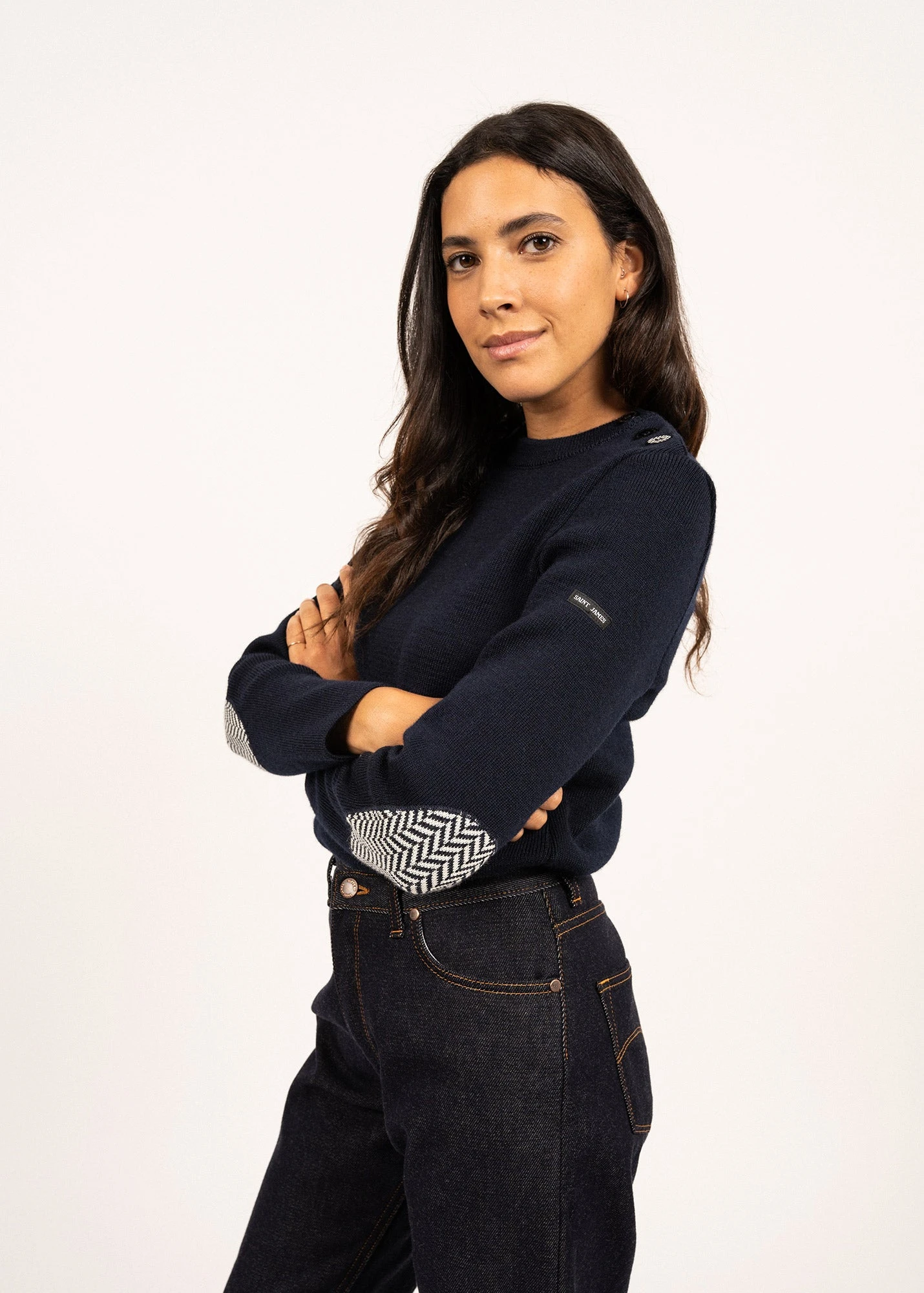 Pull Marin Matelote - SAINT JAMES X Le Slip Français (MARINE/ECRU) 5 Pull Marin Matelote - SAINT JAMES X Le Slip Français (MARINE/ECRU) - Image 3