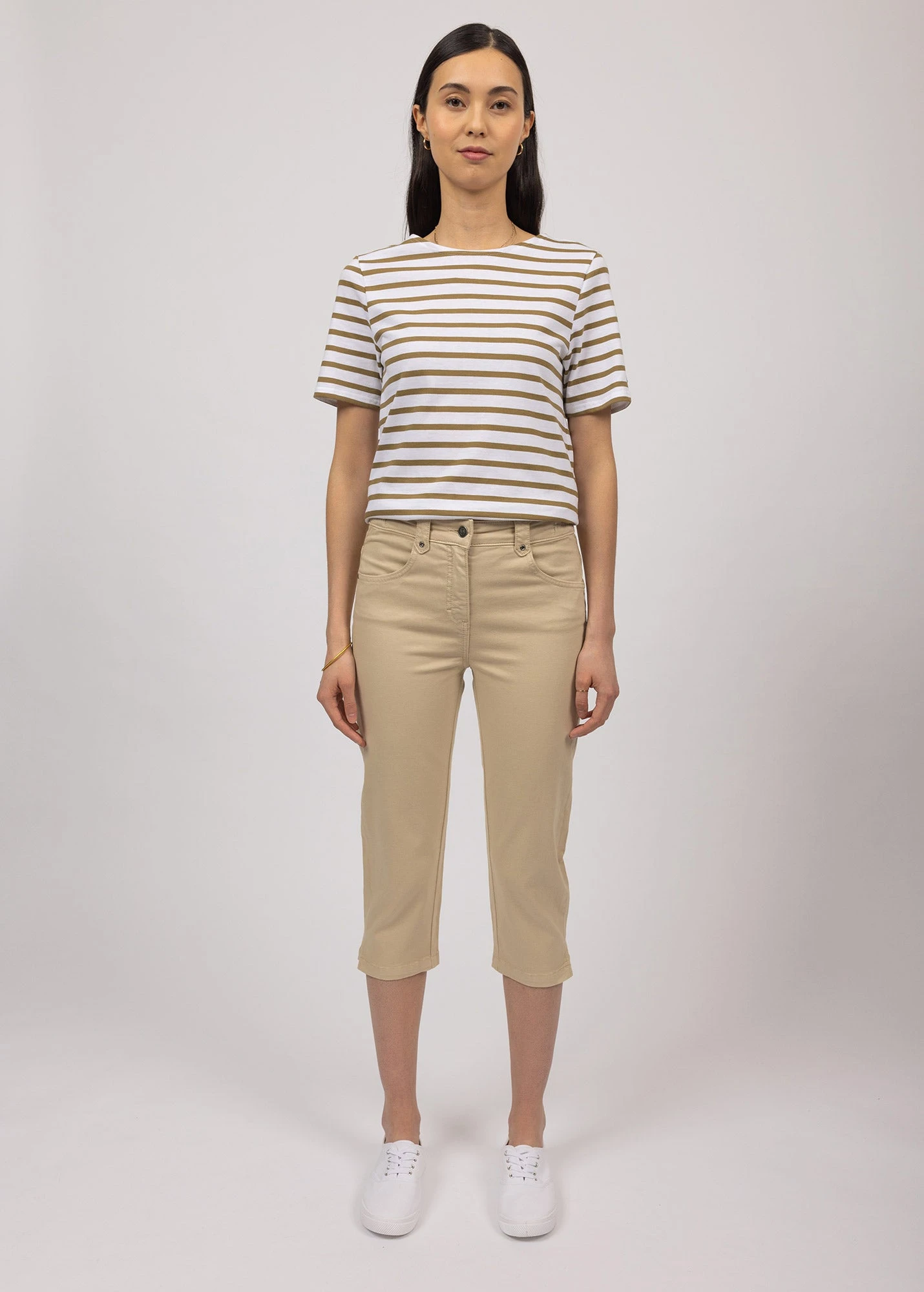 SAINT JAMES Pantacourt Elodie - En Gabardine De Coton, Coupe Confort (PLAGE) 3 SAINT JAMES Pantacourt Elodie - En Gabardine De Coton, Coupe Confort (PLAGE)