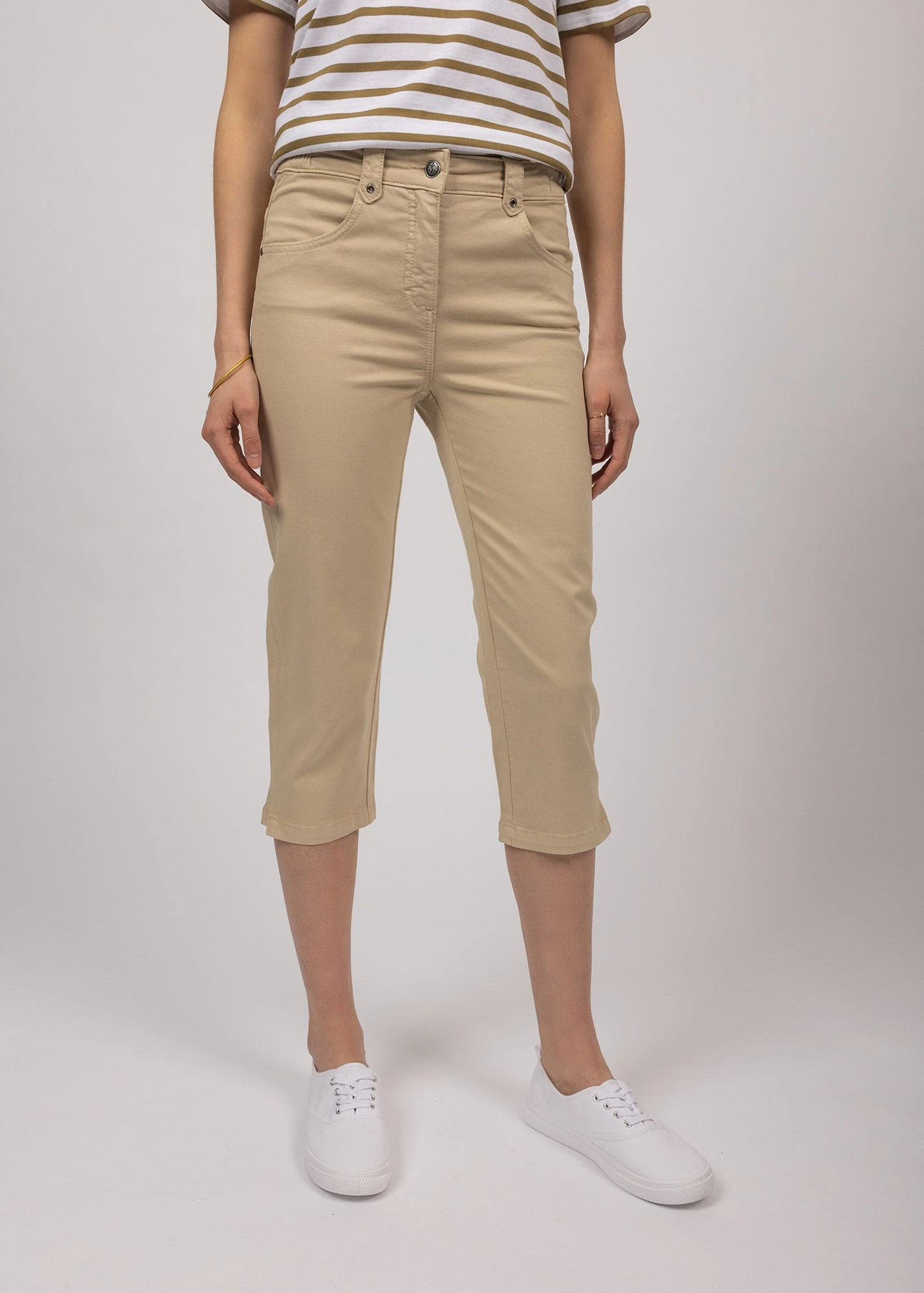 SAINT JAMES Pantacourt Elodie - En Gabardine De Coton, Coupe Confort (PLAGE) 4 SAINT JAMES Pantacourt Elodie - En Gabardine De Coton, Coupe Confort (PLAGE) - Image 2