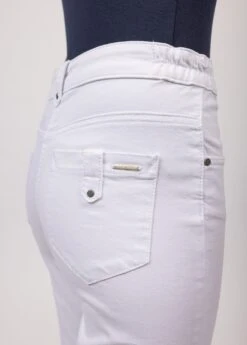 SAINT JAMES Pantacourt Elodie - En Gabardine De Coton, Coupe Confort (BLANC) -Chic Marin Soldes 3991 CU E shop BD 3