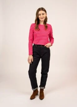 SAINT JAMES Marinière Meridame - Coupe Droite, En Coton épais (ROSE FLUO/TULIPE) -Chic Marin Soldes 4135 ROS FLUO TULIPE 03 e05e9782 5a1b 4207 b0cb 237c6952f704