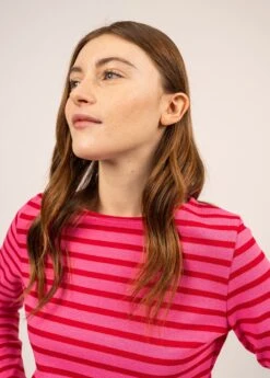 SAINT JAMES Marinière Meridame - Coupe Droite, En Coton épais (ROSE FLUO/TULIPE) -Chic Marin Soldes 4135 ROS FLUO TULIPE 04 1759d0df da30 4f7d a8ae 7293ec77099e