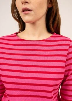 SAINT JAMES Marinière Meridame - Coupe Droite, En Coton épais (ROSE FLUO/TULIPE) -Chic Marin Soldes 4135 ROS FLUO TULIPE 05 c54673b9 5fea 46c5 8eeb 75f32dca85e8