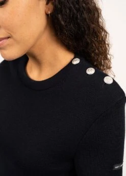 SAINT JAMES Robe Pull Grande Marée - Unie, En Maille De Laine (NAVY) -Chic Marin Soldes 4173 CC E shop BD 17