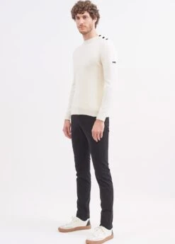 SAINT JAMES Pantalon Chino Voile Hiver - En Coton Stretch (NOIR)