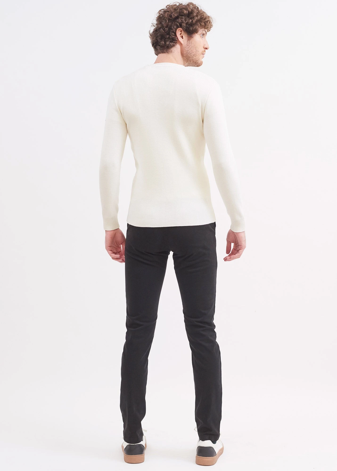 SAINT JAMES Pantalon Chino Voile Hiver - En Coton Stretch (NOIR) 4 SAINT JAMES Pantalon Chino Voile Hiver - En Coton Stretch (NOIR) - Image 2