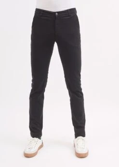 SAINT JAMES Pantalon Chino Voile Hiver - En Coton Stretch (NOIR) 7 SAINT JAMES Pantalon Chino Voile Hiver - En Coton Stretch (NOIR) -Chic Marin Soldes 4872 VOILE DHIVER II NOIR 05