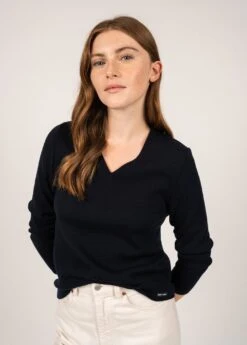 SAINT JAMES Pull Col V Bréhat - En Maille De Laine Fine (NAVY) 8 SAINT JAMES Pull Col V Bréhat - En Maille De Laine Fine (NAVY) -Chic Marin Soldes 4875 CC NAVY E shop BD 03