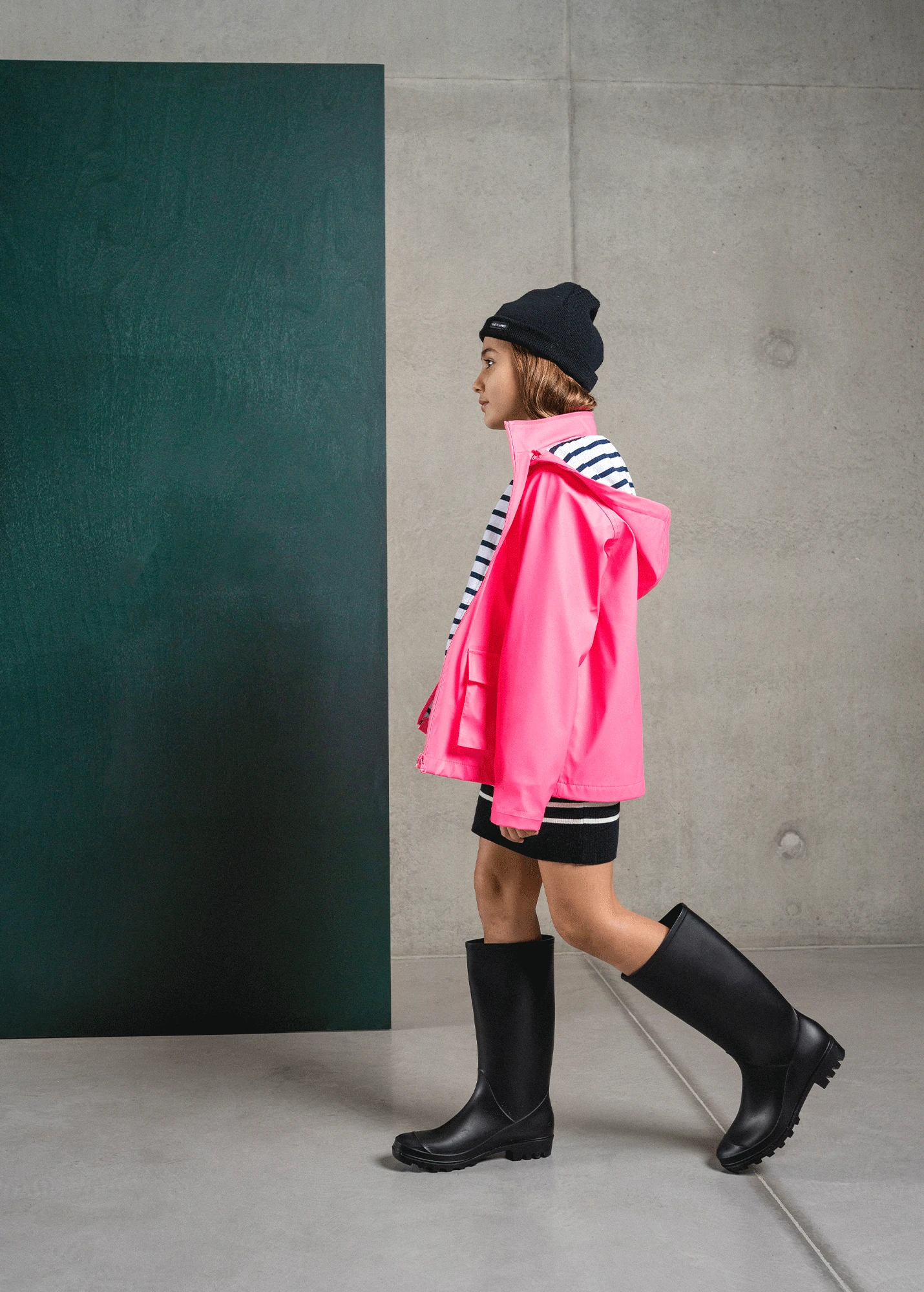 SAINT JAMES Ciré Marin Enfant Pacifique - Impérméable, Doublé En Jersey Rayé (ROSE FLUO) 3 SAINT JAMES Ciré Marin Enfant Pacifique - Impérméable, Doublé En Jersey Rayé (ROSE FLUO)