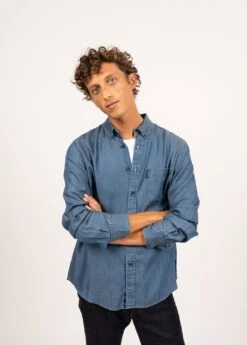 SAINT JAMES Chemise Manches Longues Frederic - Coupe Droite, En Chambray (CHAMBRAY) 9 SAINT JAMES Chemise Manches Longues Frederic - Coupe Droite, En Chambray (CHAMBRAY) -Chic Marin Soldes 5817 VV E shop BD 4