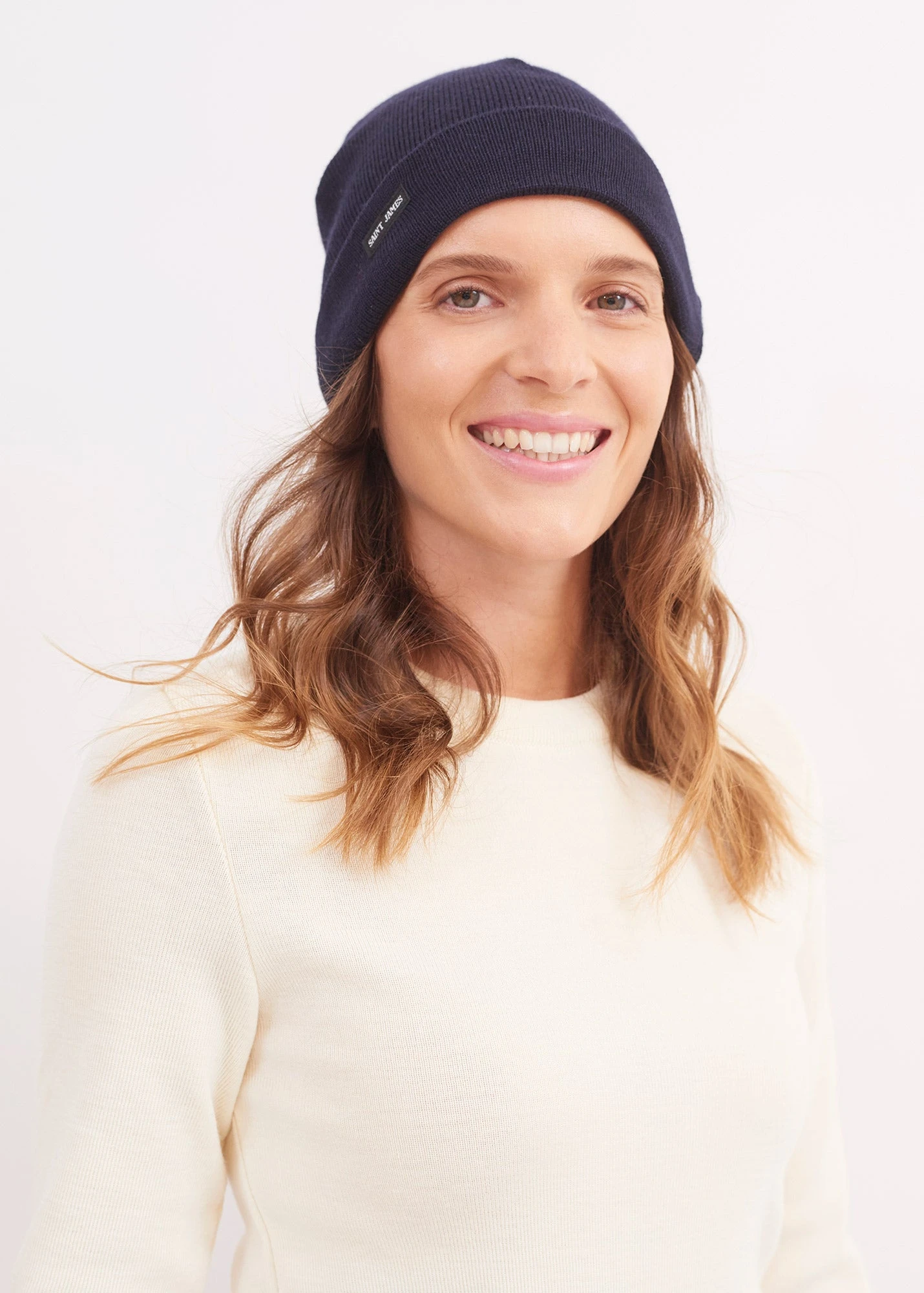 SAINT JAMES Bonnet Marin Uni Cartier - En Laine Douce (MARINE) 3 SAINT JAMES Bonnet Marin Uni Cartier - En Laine Douce (MARINE)