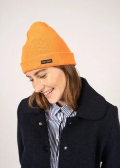 SAINT JAMES Bonnet Marin Uni Cartier - En Laine Douce (ORANGE FLUO) -Chic Marin Soldes 6540 58 ORANGE FLUO E shop BD 03