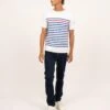 SAINT JAMES Marinière Iconique Naval à Manches Courtes - Rayure Placée, En Coton (NEIGE/GITANE/TULIPE) 2 SAINT JAMES Marinière Iconique Naval à Manches Courtes - Rayure Placée, En Coton (NEIGE/GITANE/TULIPE) -Chic Marin Soldes 7833 NEIGE GITANE TULIPE 014