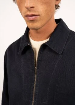 SAINT JAMES Veste Vareuse Zephyr - Zippée, En Toile De Coton Canvas (MARINE) -Chic Marin Soldes 7999 01 E shop BD 4