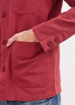 SAINT JAMES Veste Vareuse Sirocco - Boutonnée, En Toile De Coton Canvas (BRIQUE) -Chic Marin Soldes 8005 BRIQUE E shop BD 6