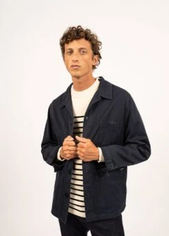 SAINT JAMES Veste Vareuse Sirocco - Boutonnée, En Toile De Coton Canvas (MARINE) 9 SAINT JAMES Veste Vareuse Sirocco - Boutonnée, En Toile De Coton Canvas (MARINE) -Chic Marin Soldes 8005 01 E shop BD 11