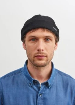 SAINT JAMES Bonnet Marin Miki - En Drap De Laine (NOIR) -Chic Marin Soldes 8102 NOIR E shop BD 3