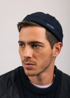SAINT JAMES Bonnet Marin Miki - En Drap De Laine (NAVY)
