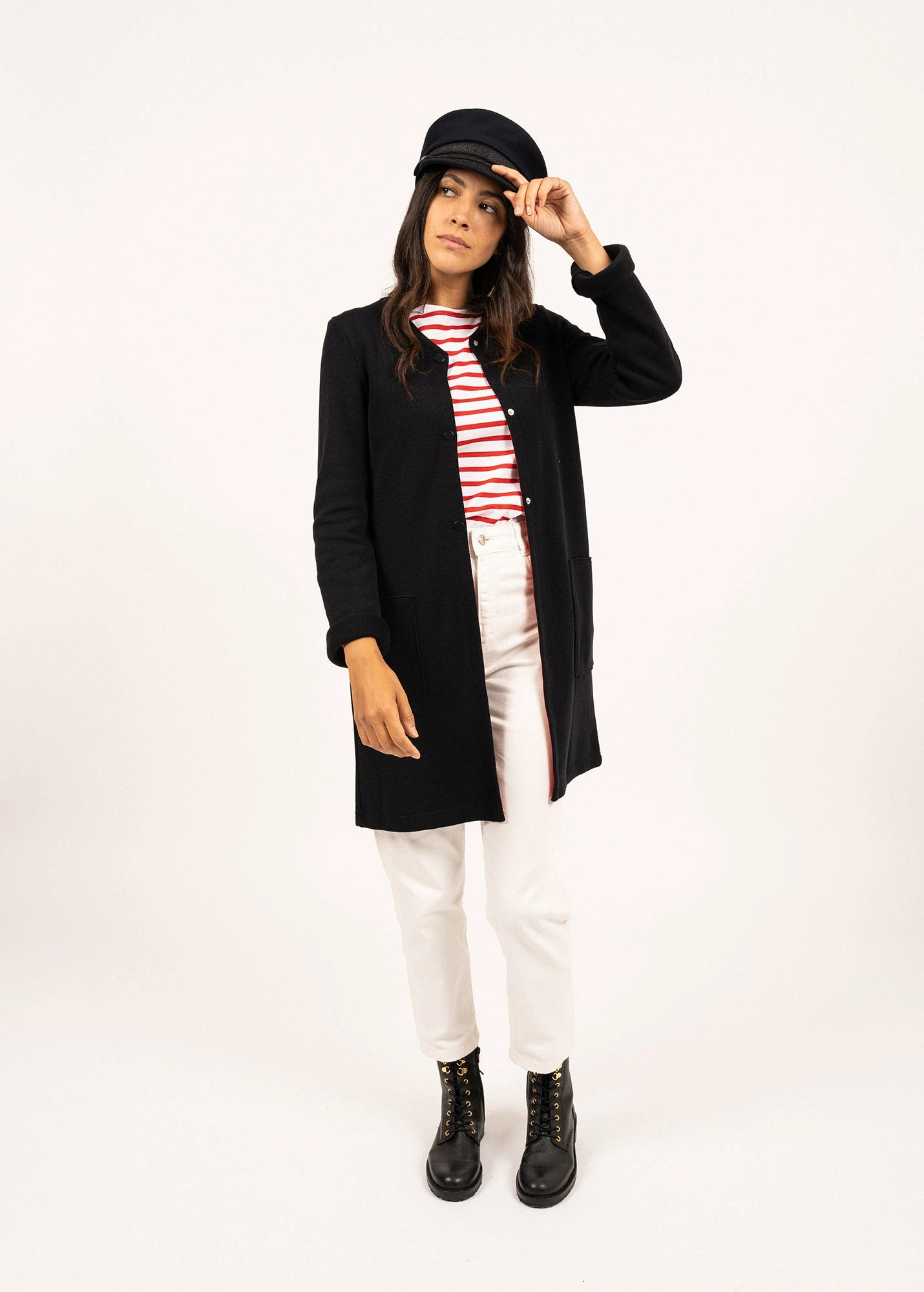 SAINT JAMES Casquette De Marin - En Drap De Laine (NAVY) 4 SAINT JAMES Casquette De Marin - En Drap De Laine (NAVY) - Image 2