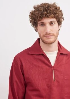 SAINT JAMES Vareuse Authentique Nemo - En Toile De Coton Canvas (BRIQUE) -Chic Marin Soldes 8231 BRIQUE E shop BD 5