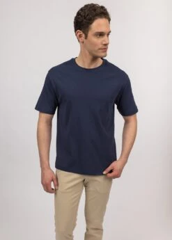 SAINT JAMES T-shirt à Manches Courtes Lumio - Col Rond, En Coton (MARINE) -Chic Marin Soldes 8413 01 E shop BD 2