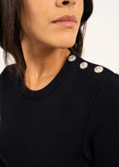 SAINT JAMES Pull Marin Uni Marée - Coupe Ajustée, En Maille De Laine (NAVY) 11 SAINT JAMES Pull Marin Uni Marée - Coupe Ajustée, En Maille De Laine (NAVY) -Chic Marin Soldes 8738 CC E shop BD 10