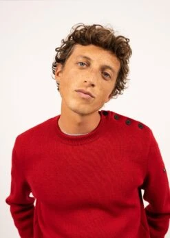 SAINT JAMES Pull Marin Uni Cancale - Coupe Confort, En Pure Laine Vierge (MEDOC) -Chic Marin Soldes 8888 MEDOC 032