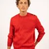 SAINT JAMES Pull Marin Uni Cancale - Coupe Confort, En Pure Laine Vierge (ROUGE) -Chic Marin Soldes 8888 J8 E shop BD 6
