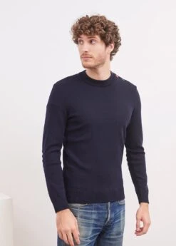 SAINT JAMES Pull Mondiovision Bretagne - En Laine, à Coudières Contrastées (NAVY/ECUME) 7 SAINT JAMES Pull Mondiovision Bretagne - En Laine, à Coudières Contrastées (NAVY/ECUME) -Chic Marin Soldes 9173 MONDIOVISION BRE NAVY MULTICO 04