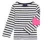 SAINT JAMES Marinière Enfant Vaujany - En Jersey De Coton Lourd (ECRU/MARINE/ROSE FLUO) -Chic Marin Soldes 9174 ECRU MAR RO FL 2