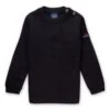 SAINT JAMES Pull Marin Uni Enfant Moussaillon - En Laine Mélangée (NAVY) -Chic Marin Soldes 9179 NAVY E shop BD 1