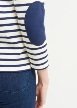 SAINT JAMES Marinière Col Bateau Guildo - à Coudières Unies, En Coton épais (ECRU/MARINE) 13 SAINT JAMES Marinière Col Bateau Guildo - à Coudières Unies, En Coton épais (ECRU/MARINE) -Chic Marin Soldes 9312 GUILDO R COUD ECRU MARINE 03