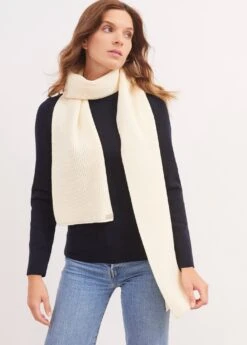 SAINT JAMES Echarpe Canoe - En Maille Perlée (ECUME)