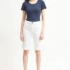 SAINT JAMES Bermuda Droit Uni Samantha - En Coton Léger (BLANC) -Chic Marin Soldes 9512 CU E shop BD 1