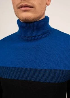 SAINT JAMES Pull Marin Bretagne Roulé - à Col Roulé, En Laine (NOIR/GITANE) -Chic Marin Soldes 9725 NOIR GITANE 05