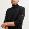 SAINT JAMES Pull Col Roulé Lery - En Laine Douce (NOIR) -Chic Marin Soldes 9857 16 E shop BD 1