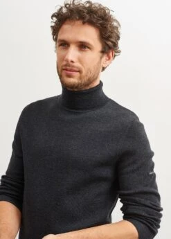 SAINT JAMES Pull Col Roulé Lery - En Laine Douce (ANTHRACITE) -Chic Marin Soldes 9857 59 E shop BD 4