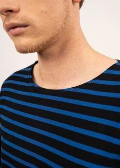 SAINT JAMES Marinière Mixte Minquiers - Coupe Droite, En Coton Léger (NOIR/GITANE) -Chic Marin Soldes 9858 NOIR GITANE 05