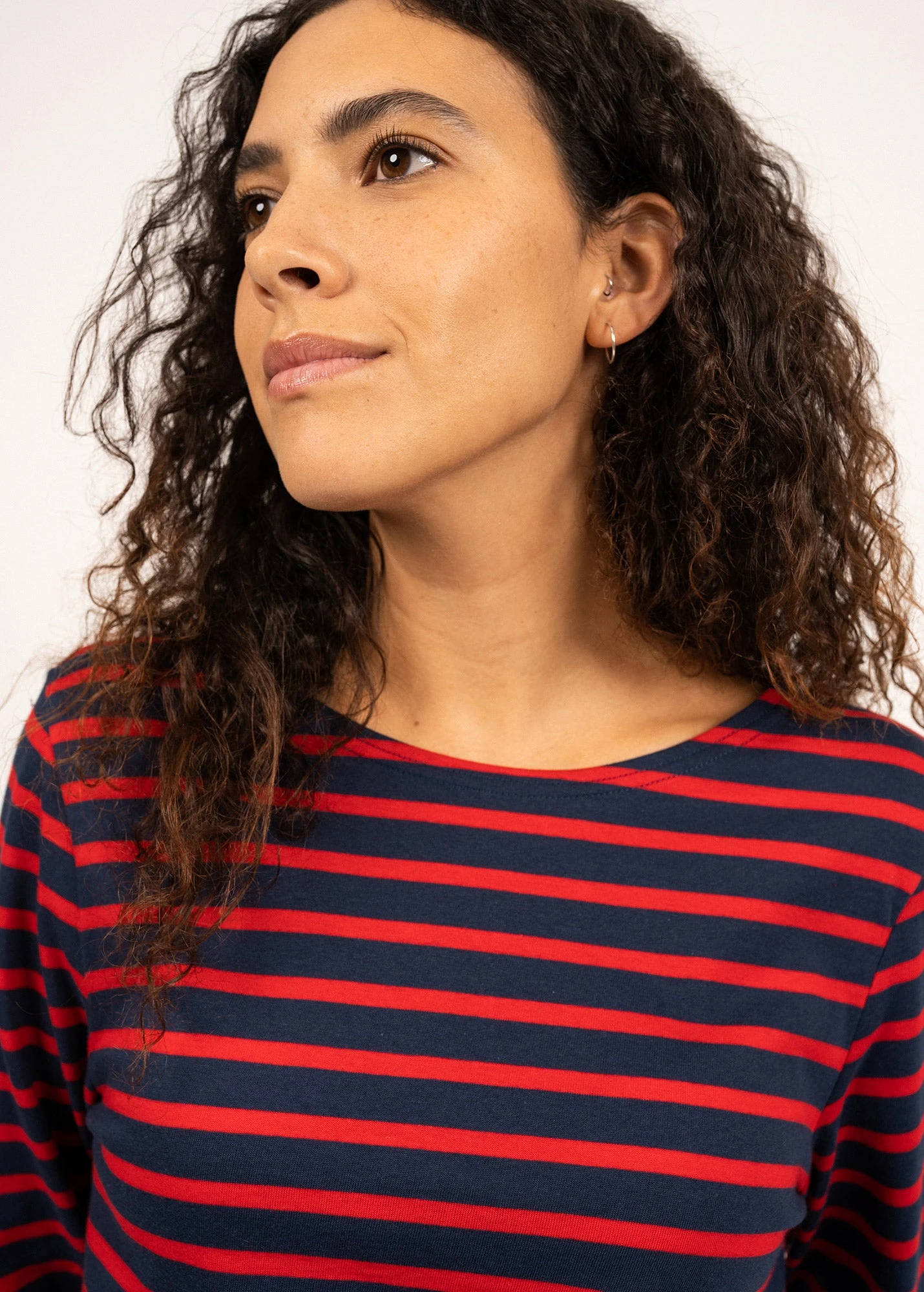 SAINT JAMES Marinière Mixte Minquiers - Coupe Droite, En Coton Léger (MARINE/TULIPE) 8 SAINT JAMES Marinière Mixte Minquiers - Coupe Droite, En Coton Léger (MARINE/TULIPE) - Image 6