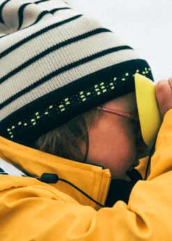 Bonnet Enfant Rayé - SAINT JAMES X Les Petits Résistants (ECUME/NAVY/NAVY) -Chic Marin Soldes bonnet ecume navy 3